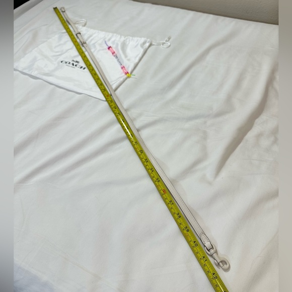 *SET OF 2* NEW Coach Long Shoulder Strap + Crossbody Leather Strap (Chalk White) - Picture 6 of 7